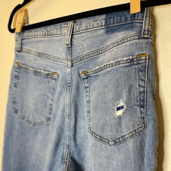 Abercrombie & Fitch Curve Love High Rise The Skinny Distressed Jeans Size 30/10L - Picture 11 of 13